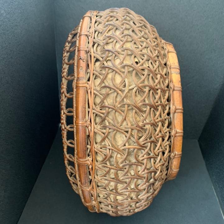 初代　山本(竹龍斎)(竹竜斉)造　輪組 炭斗　茶道具