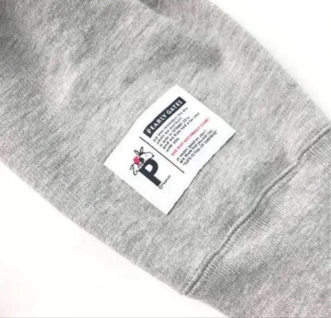 パーリーゲイツ x PEANUTS 裏起毛 スウェットトレーナーグレー系 6
