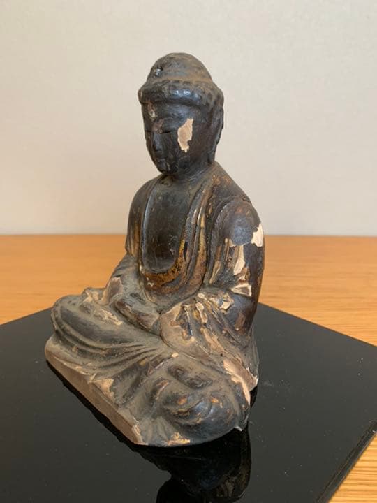 木彫　江戸期　釈迦如来坐像（阿弥陀如来像）古美術　骨董品