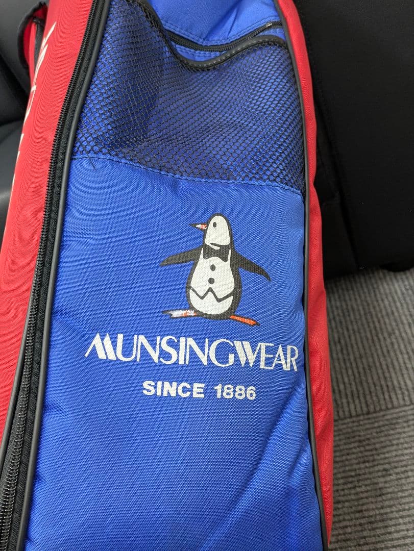 MUSINGWEAR マンシングウェア ゴルフバッグ 青/赤