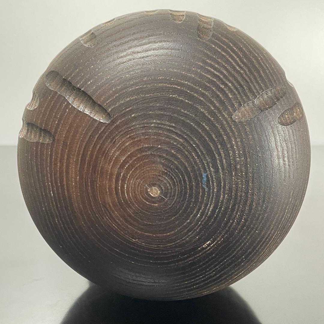 【山中三平】創作こけし｜おかっぱ 伏し目 花模様｜三平こけし 約19cm