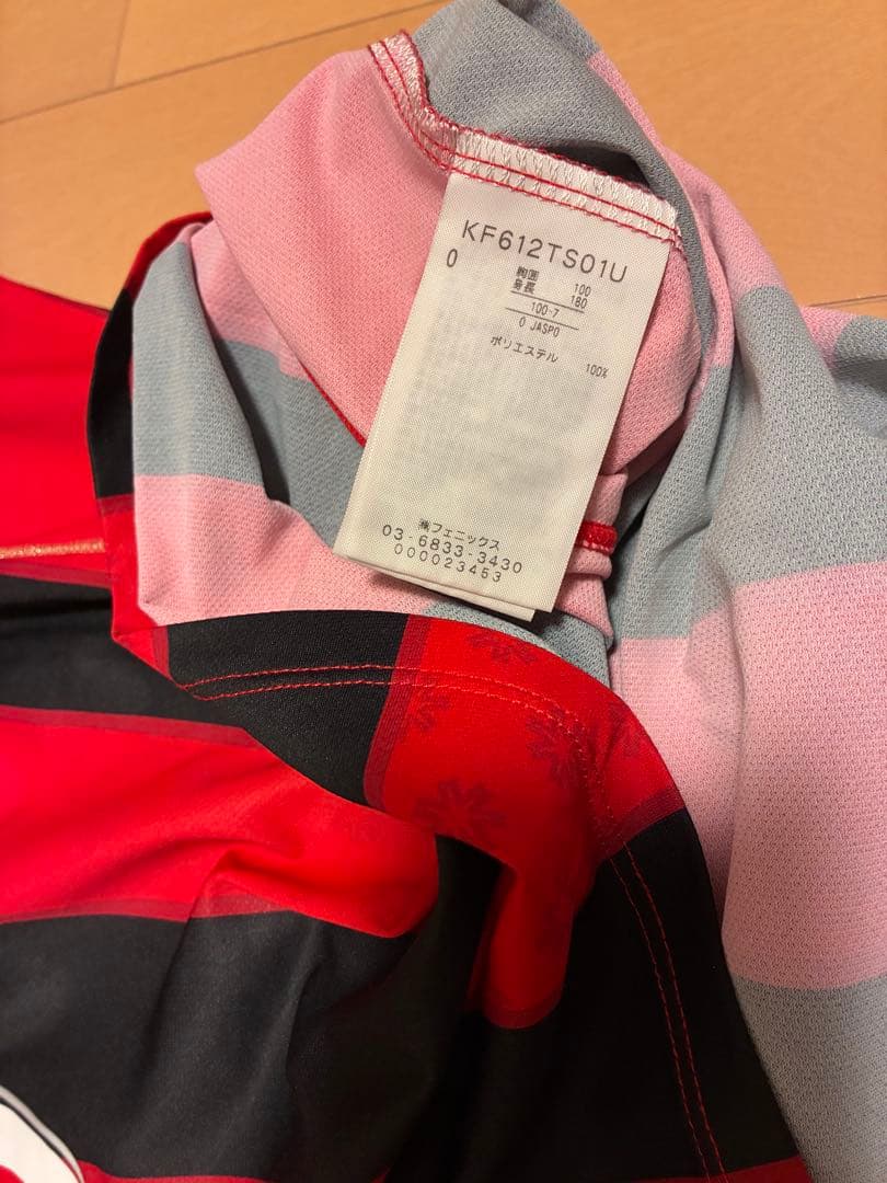 北海道コンサドーレ札幌　Kappa サッカーウェア 赤黒 ストライプ 10番