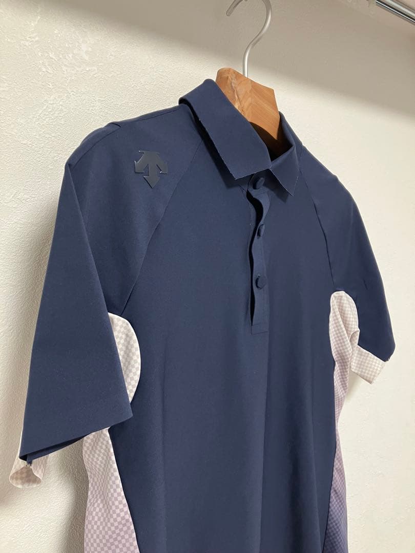 【g－arc】デサント　ネイビー 半袖ポロシャツ メンズ　週末値下げ