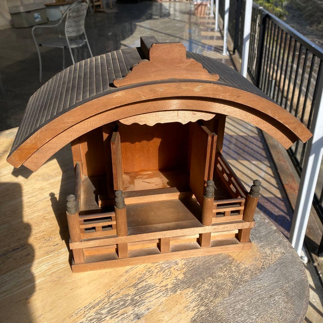 祠 神棚 木彫刻 縁起物 アンティーク