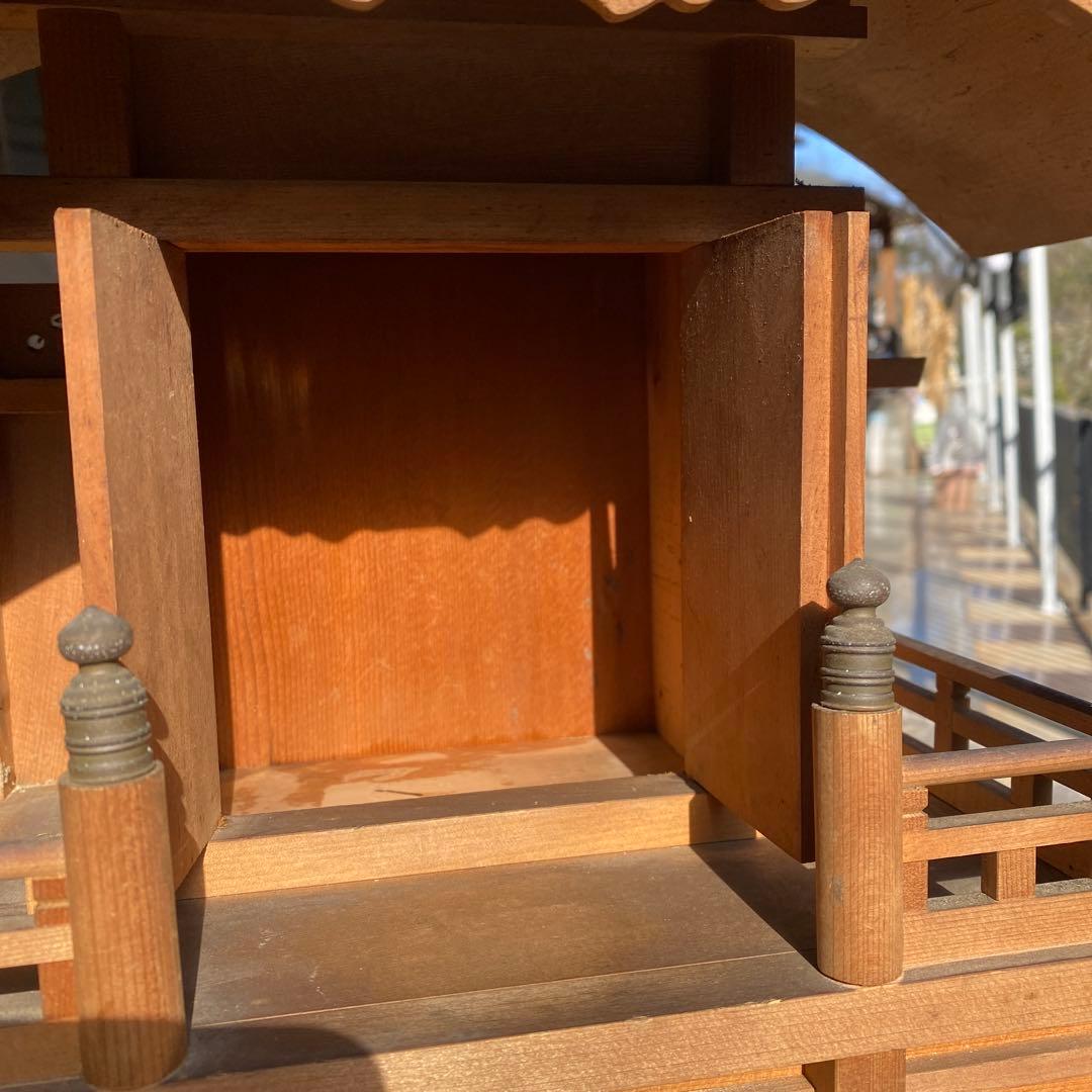 祠 神棚 木彫刻 縁起物 アンティーク