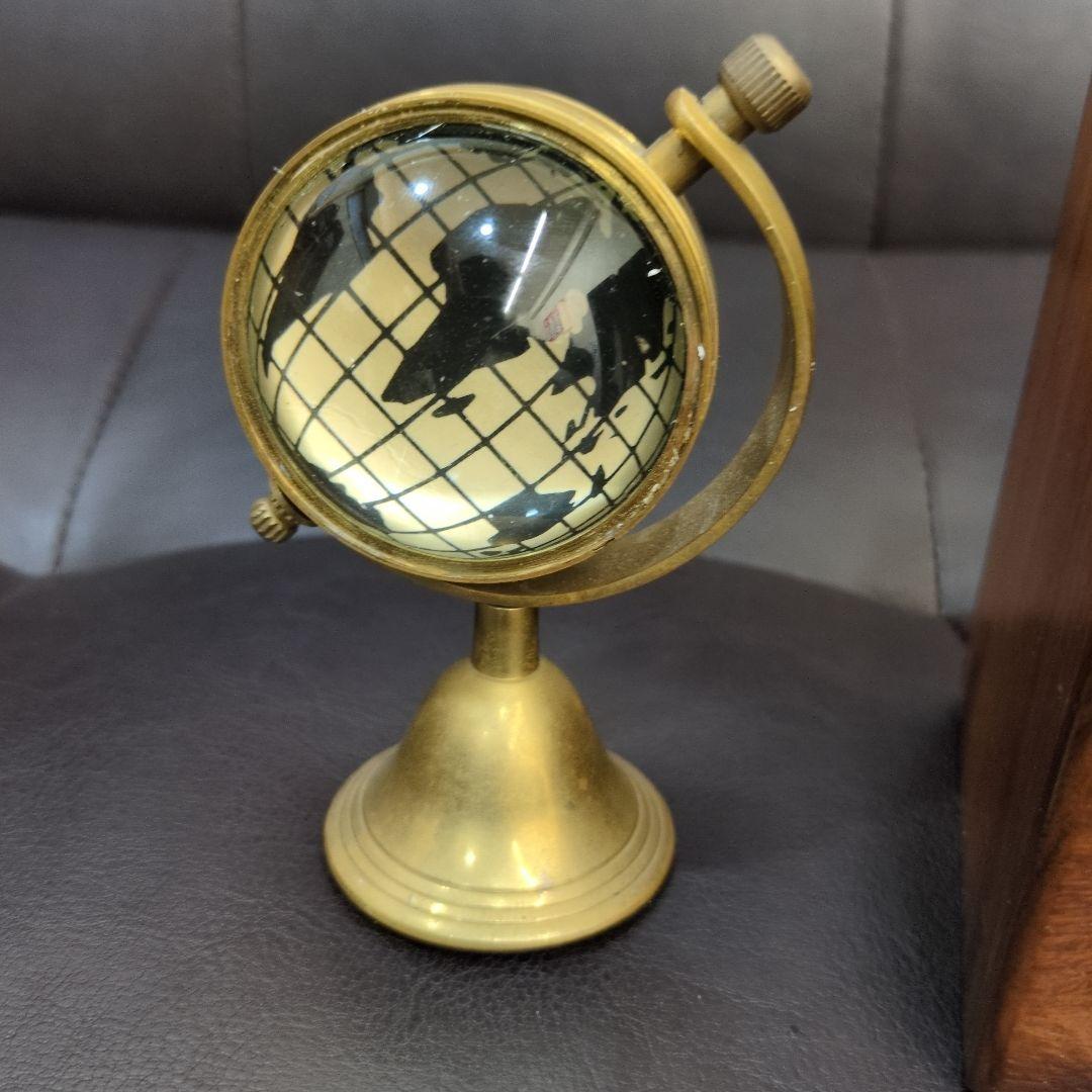 Global Clock Co. Gola 地球儀型時計 木製ボックス付き