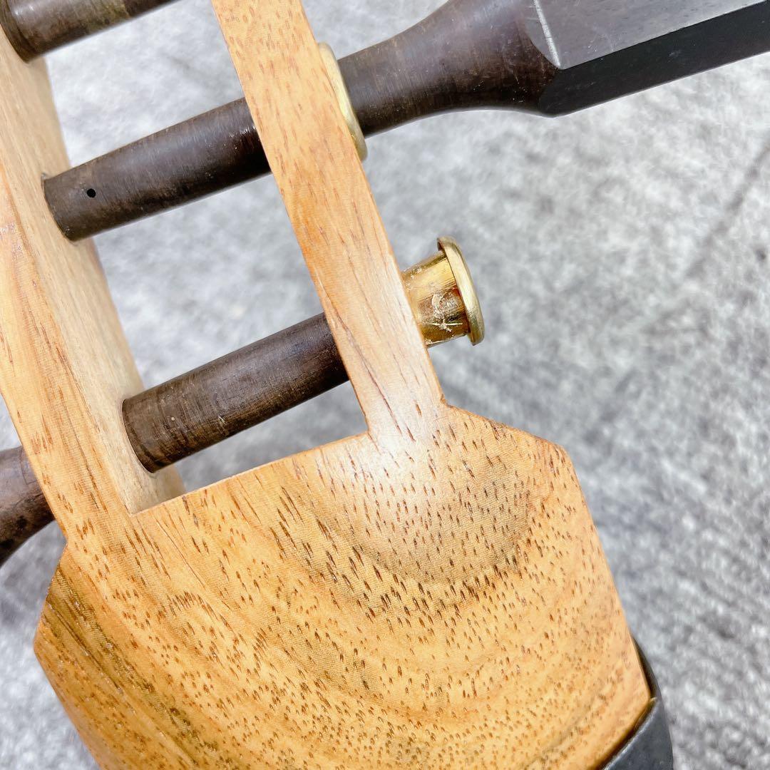 三味線 太棹 丸打胴 1本溝 人工皮 和楽器