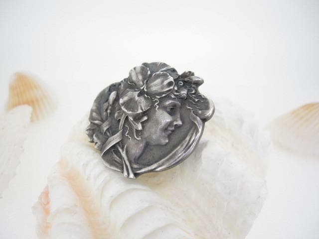 1900年代　アールヌーヴォー　アンティーク　シルバー