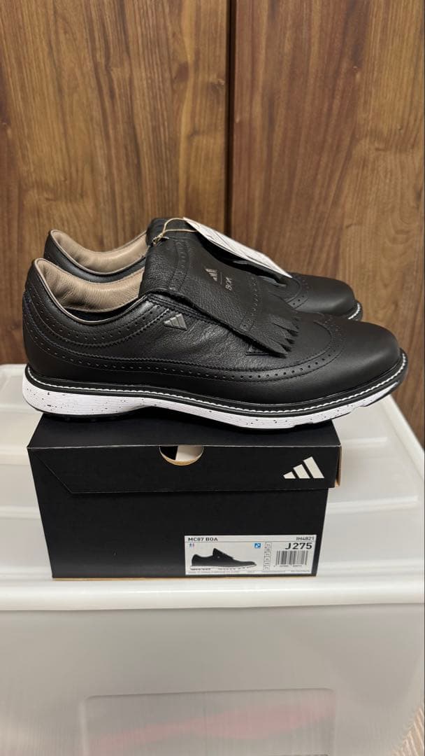 アディダス　MC87 ゴルフシューズ　ブラック 　スパイクレス　27.5㎝