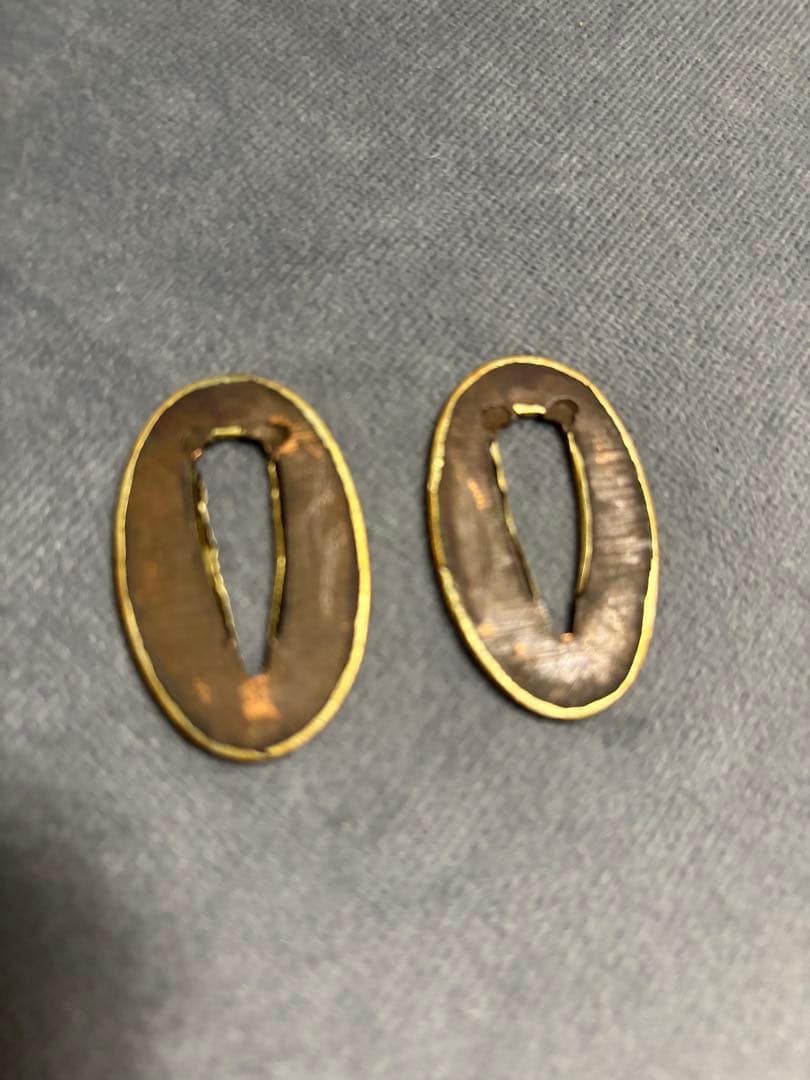 刀の部品　銅に金巻き？