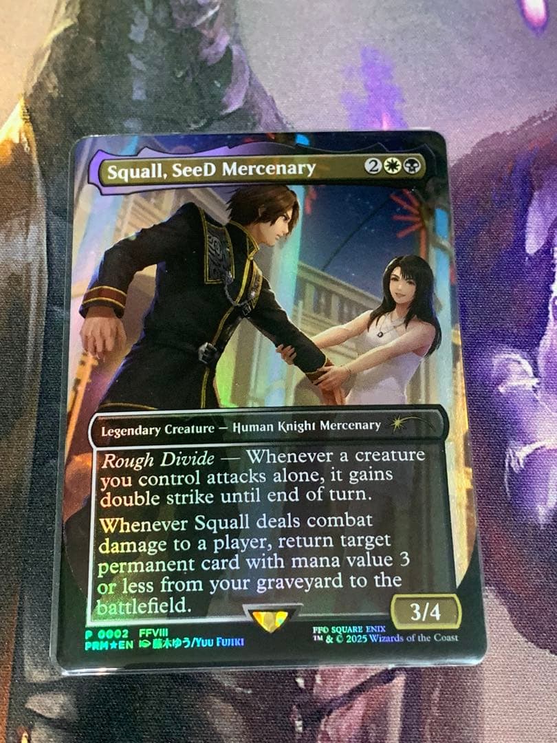 mtg プロモ SeeDの傭兵、スコール ボーダーレス foil ショーダウン