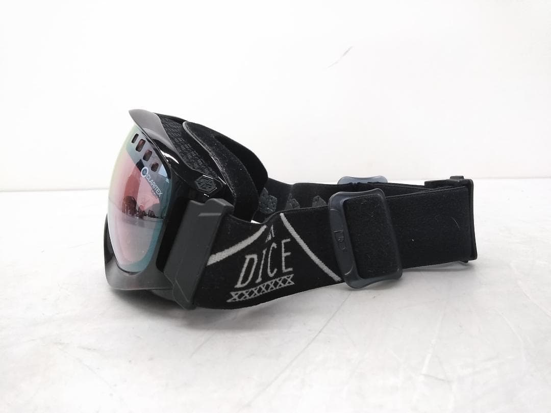DICE ダイス スノーゴーグル ケース付 ミラーレンズ ウィンタースポーツ●