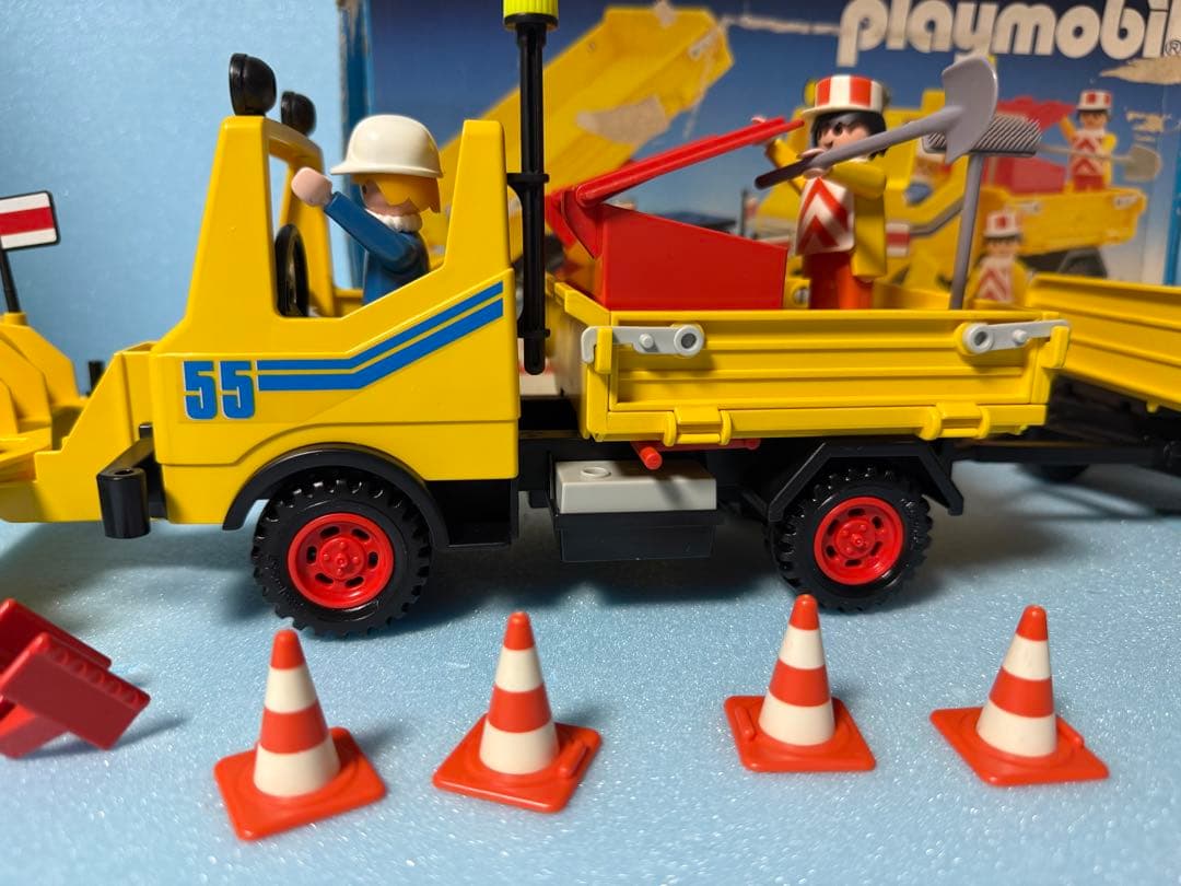 プレイモービルplaymobil3454工事車両ブルドーザー ダンプカー 激レア