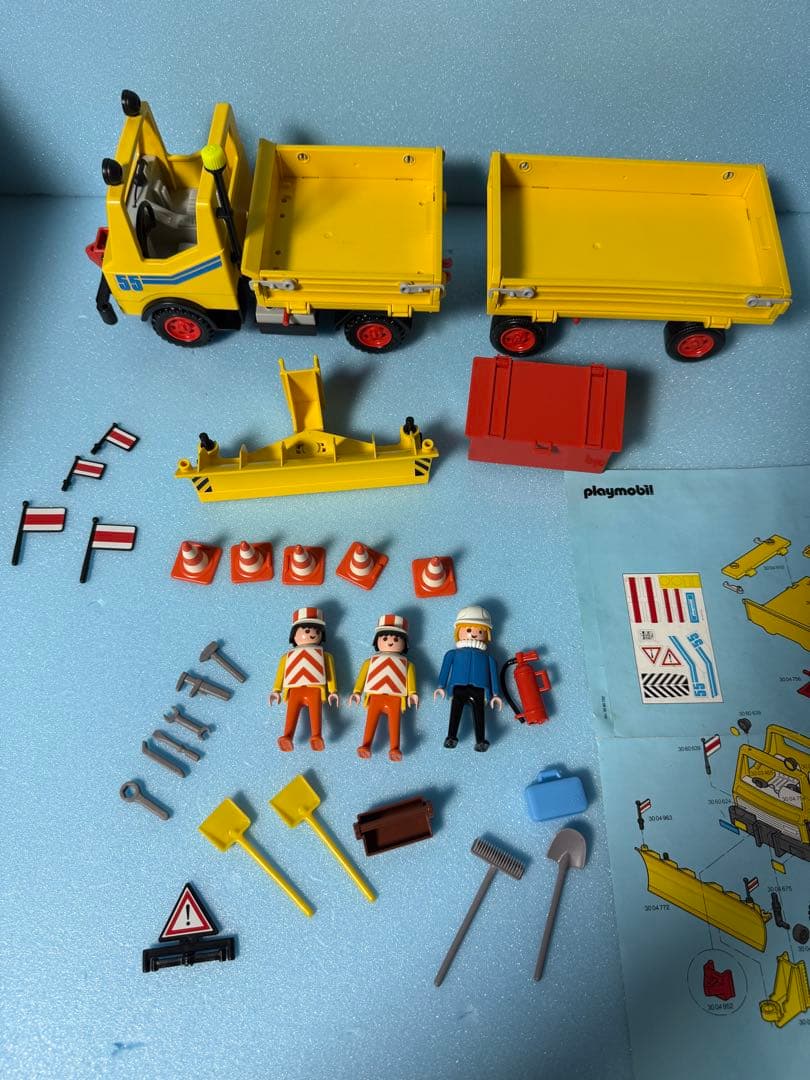 プレイモービルplaymobil3454工事車両ブルドーザー ダンプカー 激レア