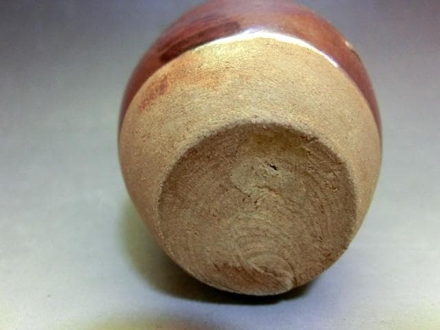 茶入れ■膳所焼き 陽炎園 淡海ぜぜ お茶入れ お茶道具 古美術 時代物 骨董品■