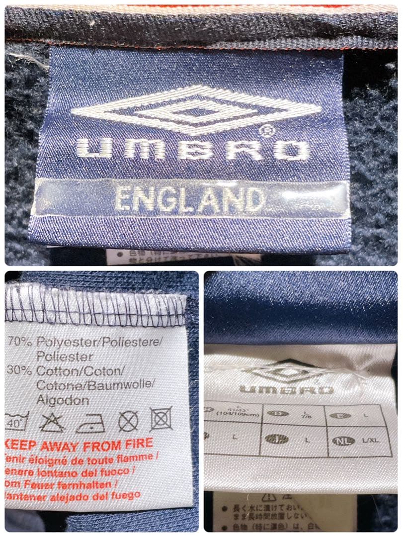 【希少】y2k/在原みゆ紀/UMBRO/イングランド代表/フルジップスウェットL