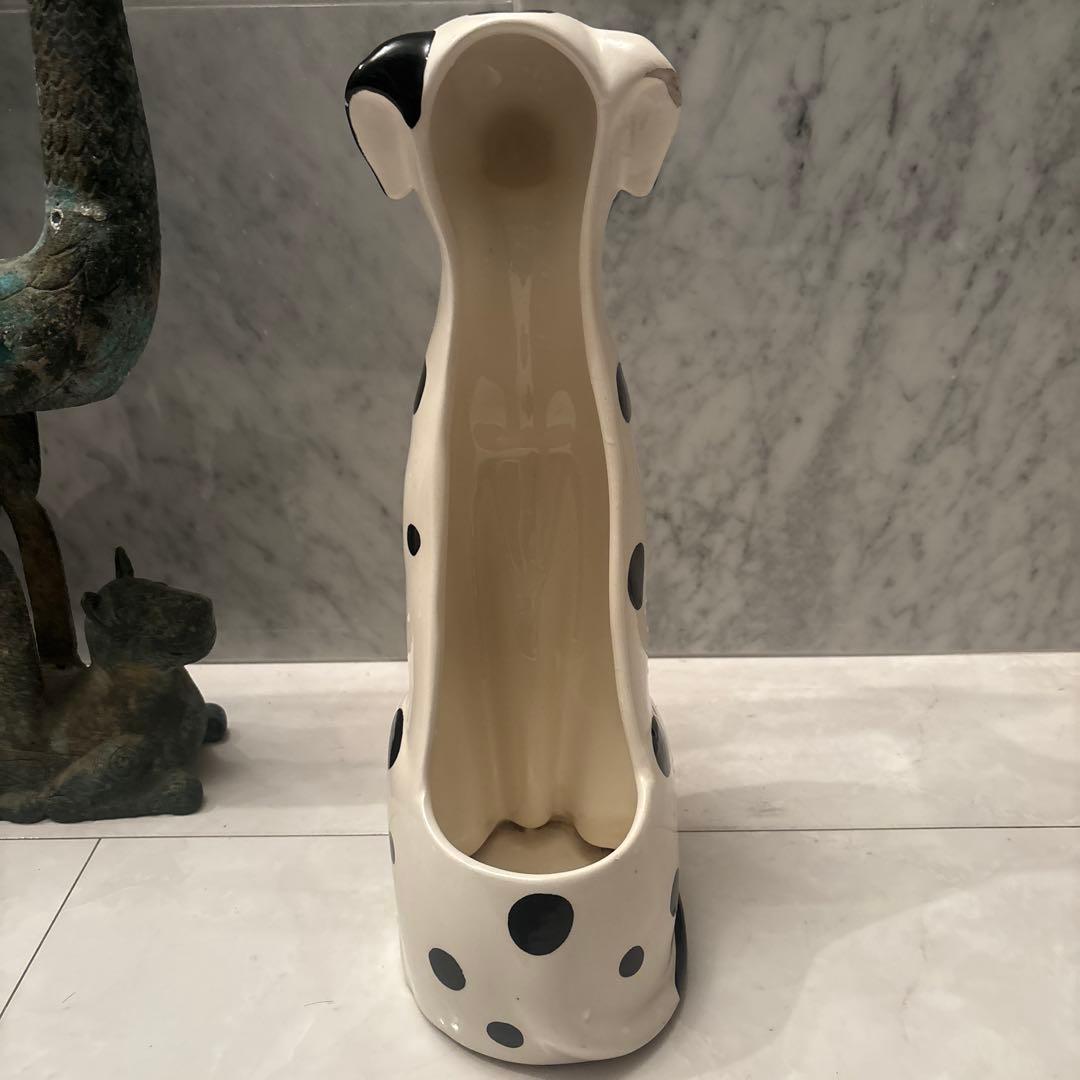 アメリカ90年代 手描きのつぶらな美しい瞳で雰囲気抜群なダルメシアンの特大陶器