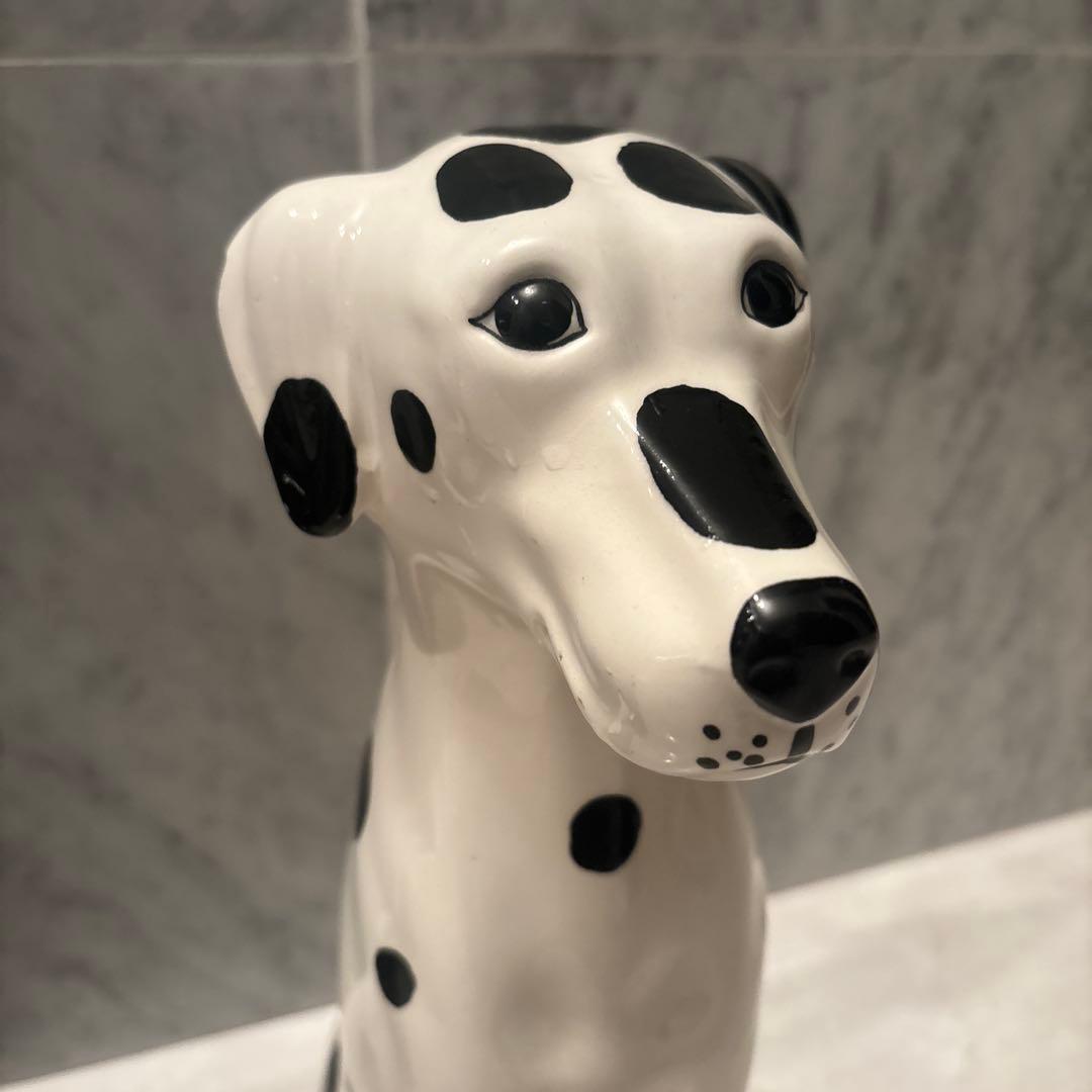 アメリカ90年代 手描きのつぶらな美しい瞳で雰囲気抜群なダルメシアンの特大陶器