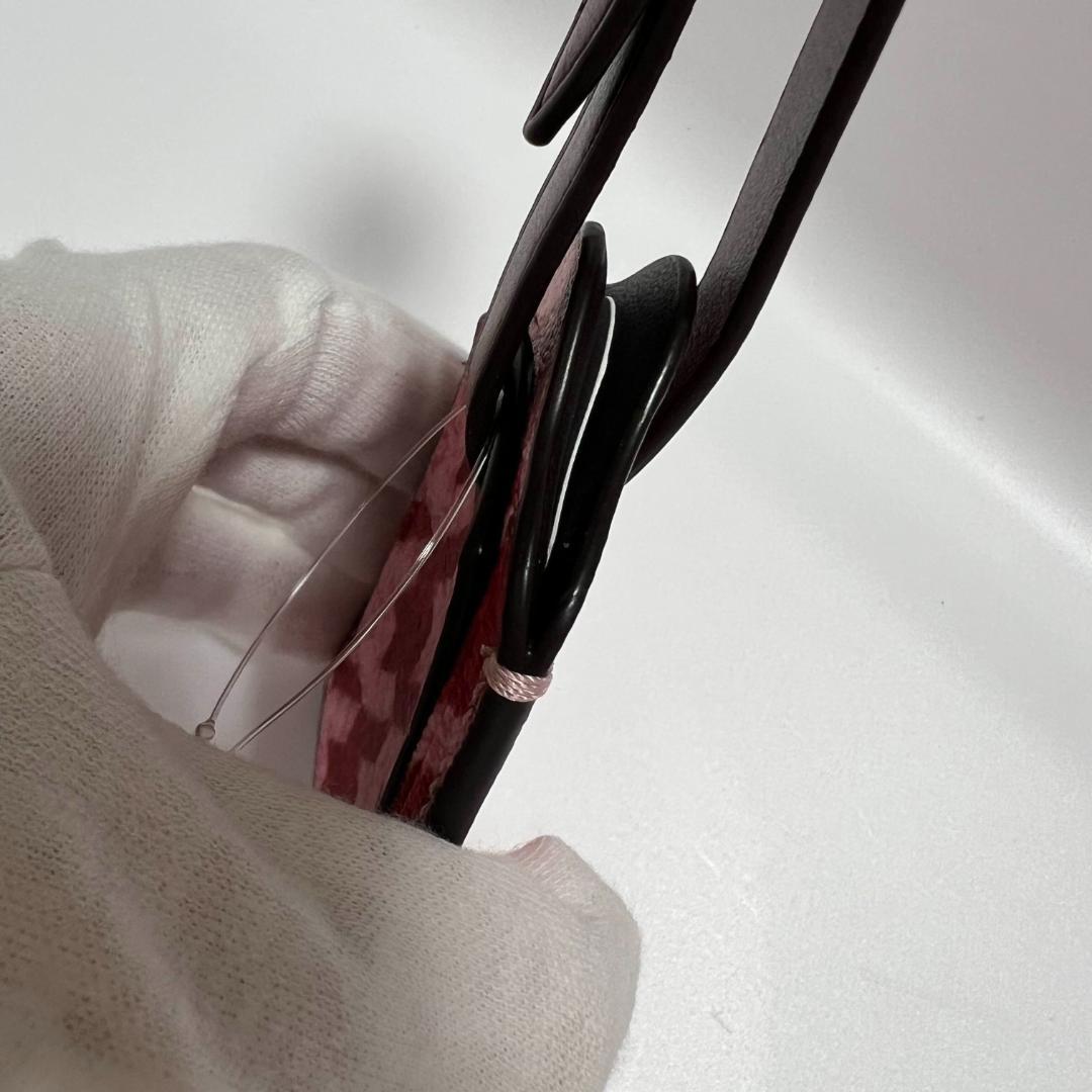 COACH ラゲッジタグ 千鳥格子柄 Luggage Tag ピンク レッド