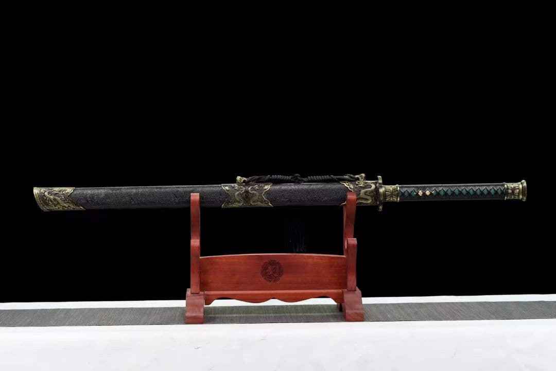 【黒金古刀―青銅戦刃】 古兵器 武具　刀装具　日本刀　模造刀 居合刀 長尺