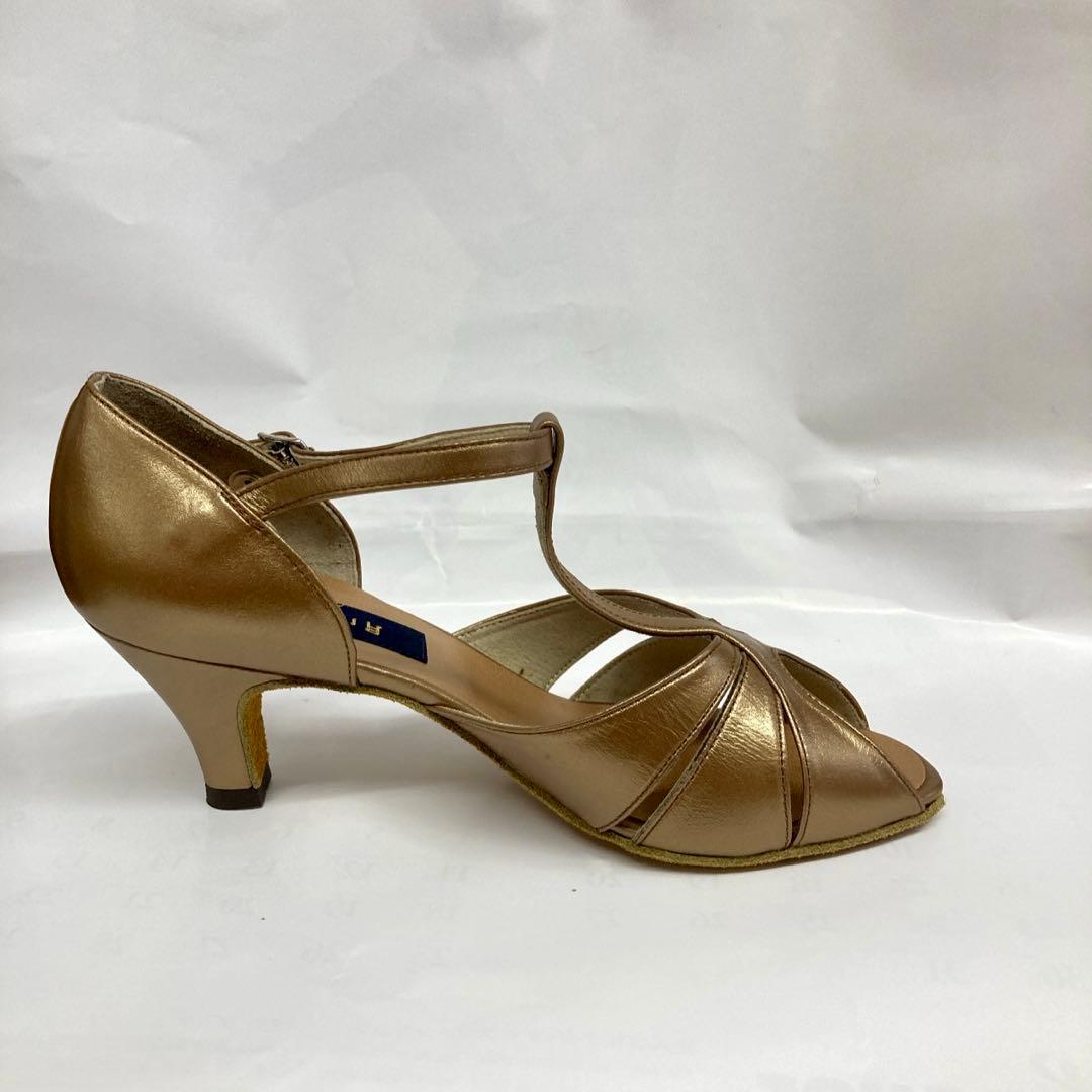 新品 社交ダンス用　月の船 23.5cm 5.5cm パール ベージュ