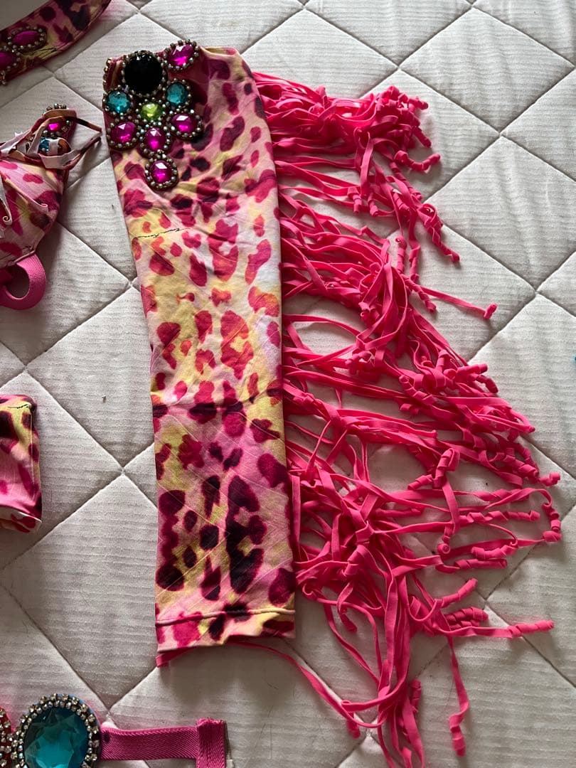 ダンス衣装/サンバ/パフォーマンス/ピンク系ステージ衣装