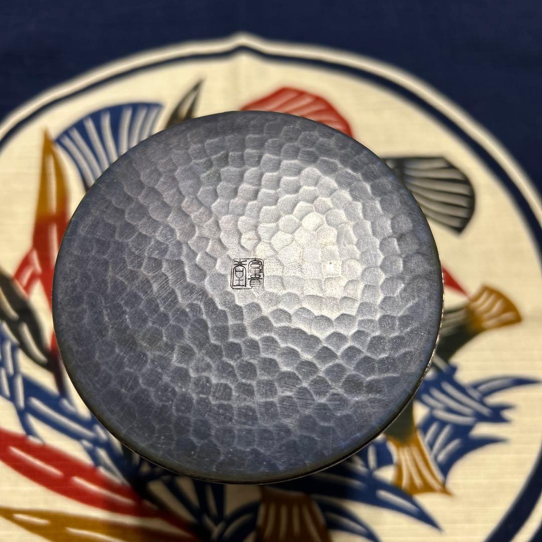 銅製茶筒　鎚起銅器