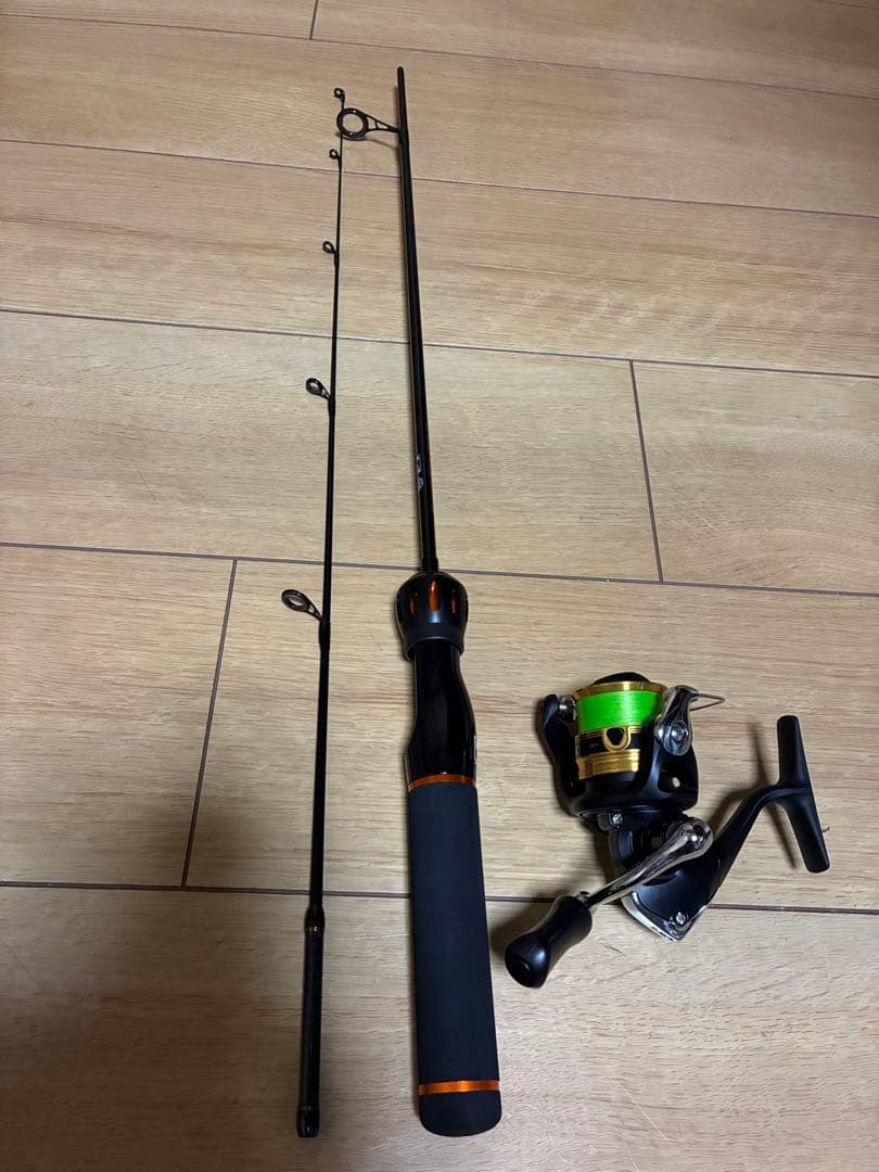 ジャッカル ブラックエッグ ブラック/コパー リール 竿 セット