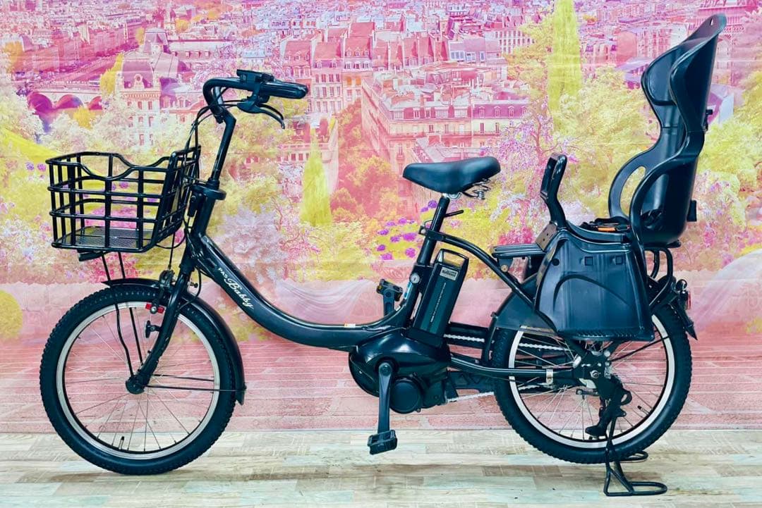 K2469 [大容量12.8Ah]電動自転車ヤマハ パスバビー子供乗せ20インチ