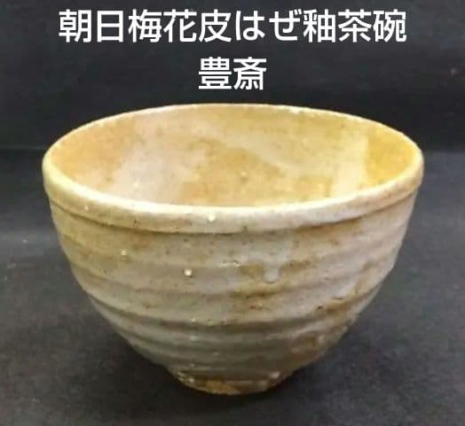 茶道具 茶碗 朝日焼 梅花皮はぜ釉 74代 豊斎 松林豊斎 猶香庵