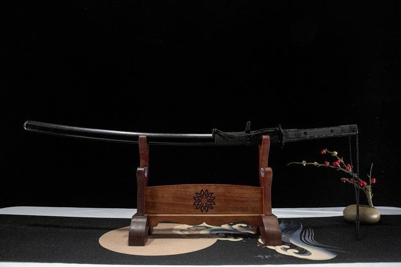 戦術黒武士 日本刀 模造刀 居合刀 武士道 武蔵 鑑賞用 手鍛造打