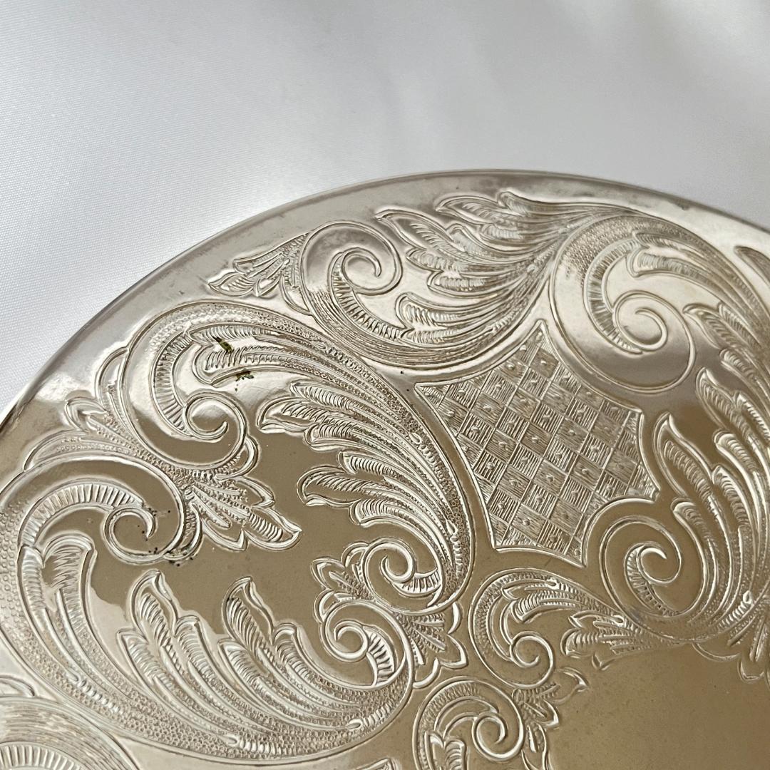 【英国】プレースマット 22cm 2枚【シルバープレート】大盤