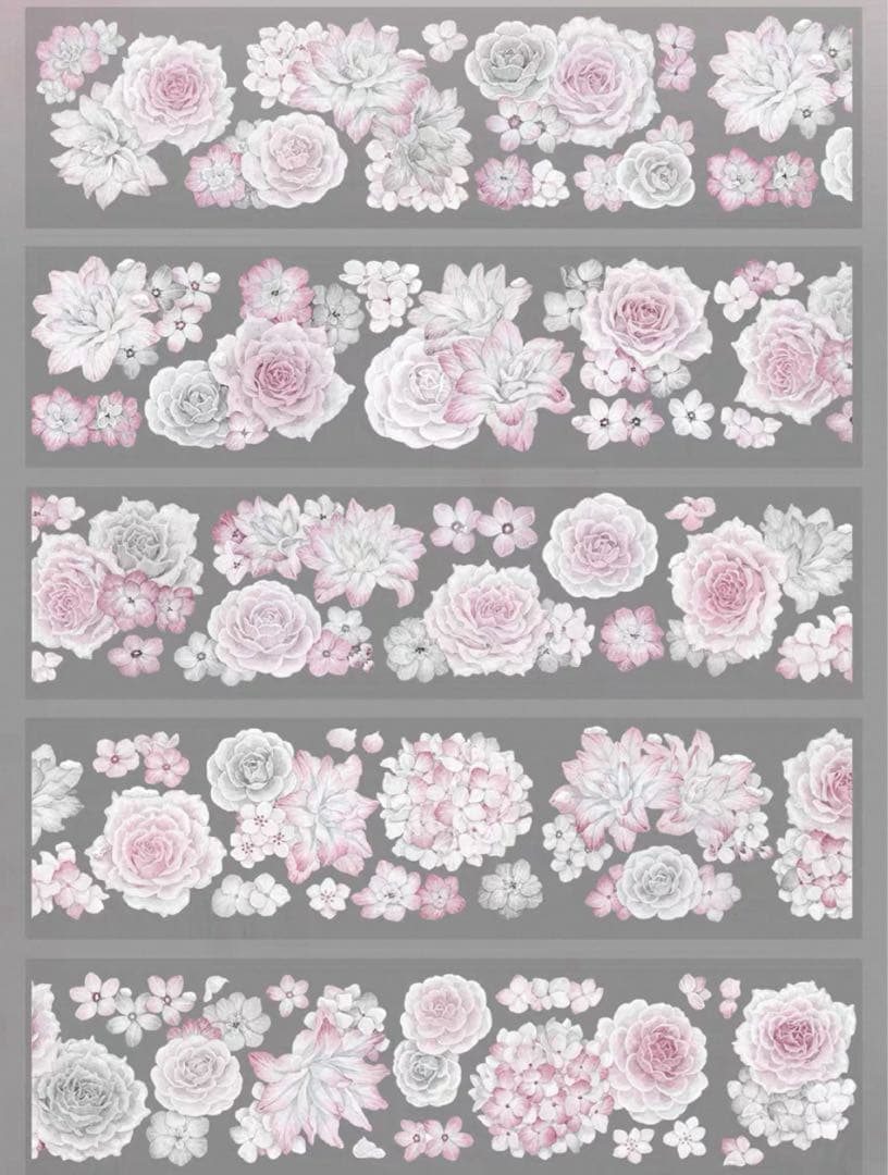 海外 PETテープ マスキングテープ フラワー