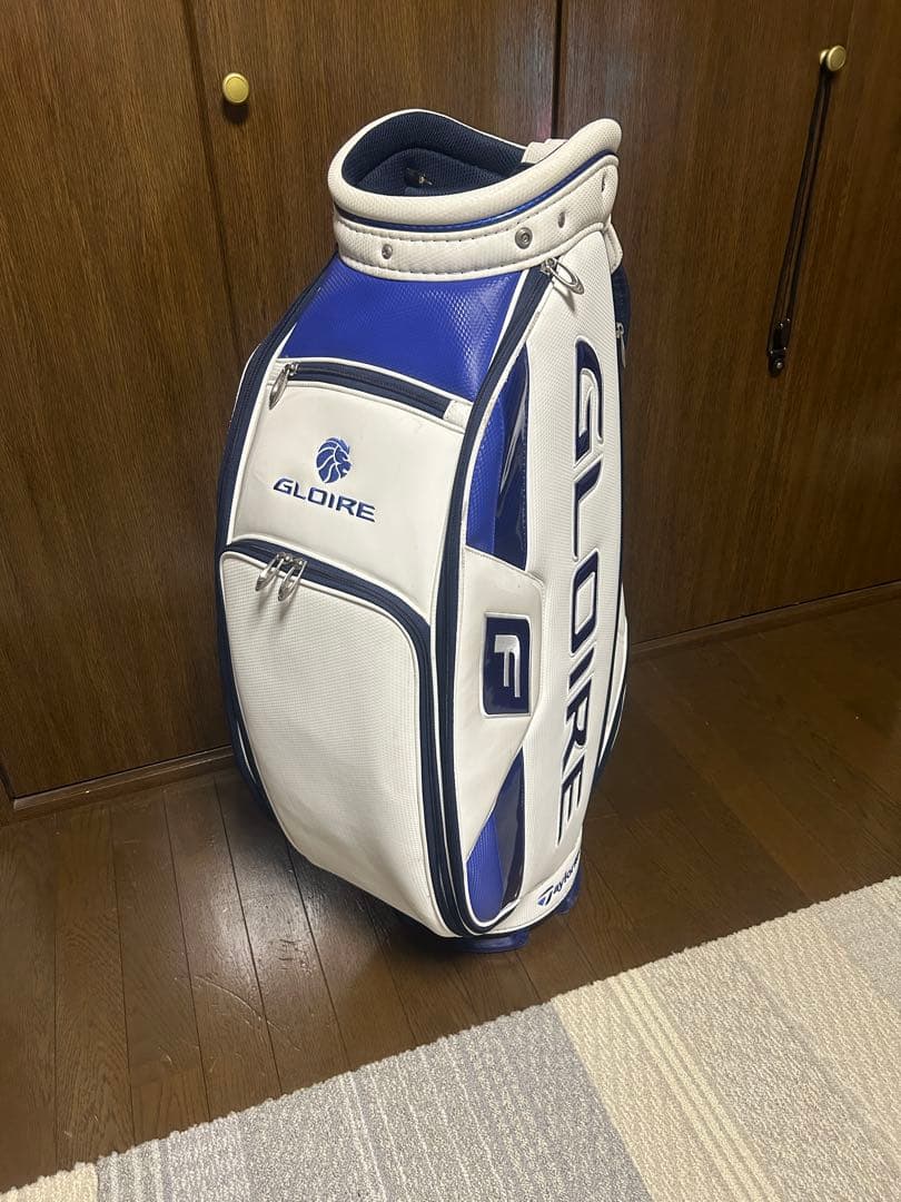 GLOIRE キャディバッグ ホワイト/ブルー