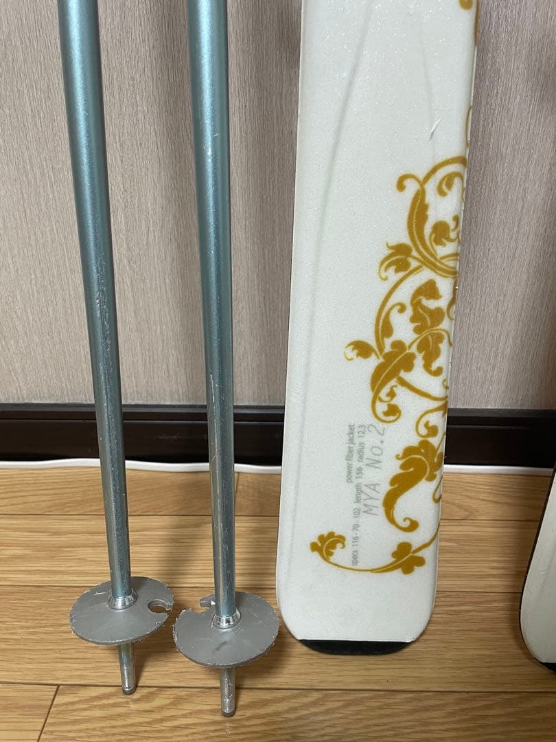 Head スキー板ストックセット ホワイト 155cm 女の子