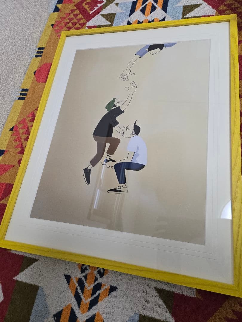 H*e様 花井祐介　ポスター　シルクスクリーン yusuke hanai 額縁付