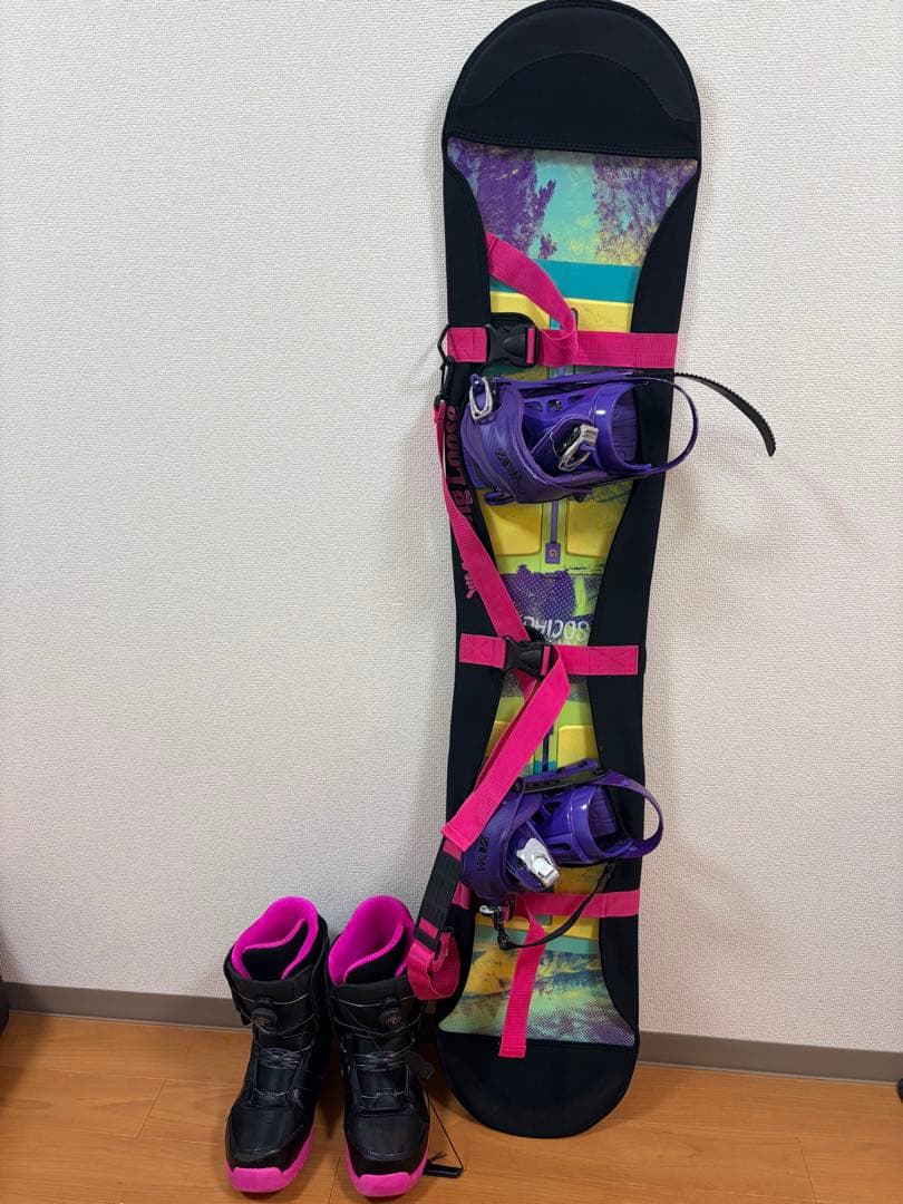 BURTON SOCIALiTe 142 スノーボード3点セットカバー、コード付