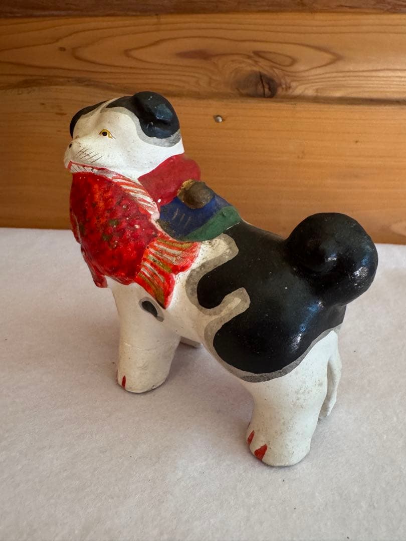 希少 中野土人形 奈良久雄 『鯛狆』郷土玩具 民藝 伝統文化 長野県