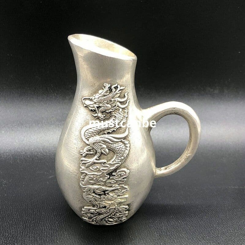 銅 細工 龍鳳分酒器 装飾品 工芸品 置物