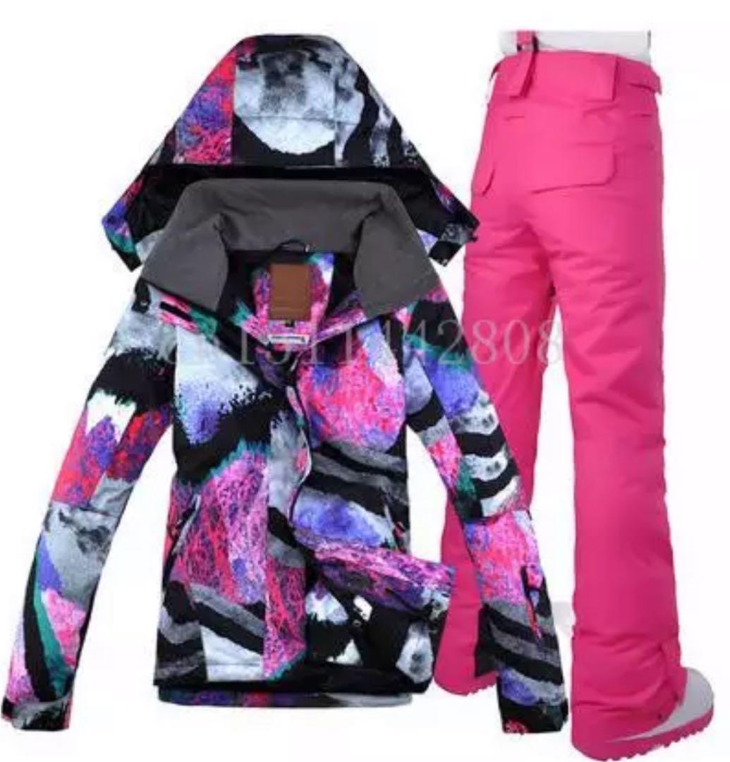 スキーウェア 防寒 レディース S ピンク 上下セット