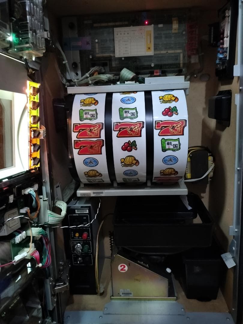 【パチスロ実機】山佐★天下布武R【オートプレイ付不要機付】４号機・希少台