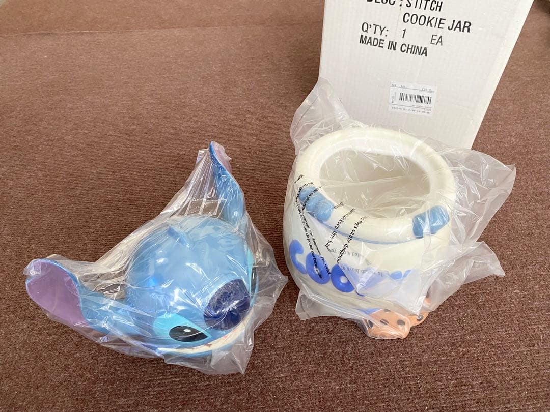 アンティーク ディズニー スティッチ陶器製クッキージャー リロアンドスティッチ