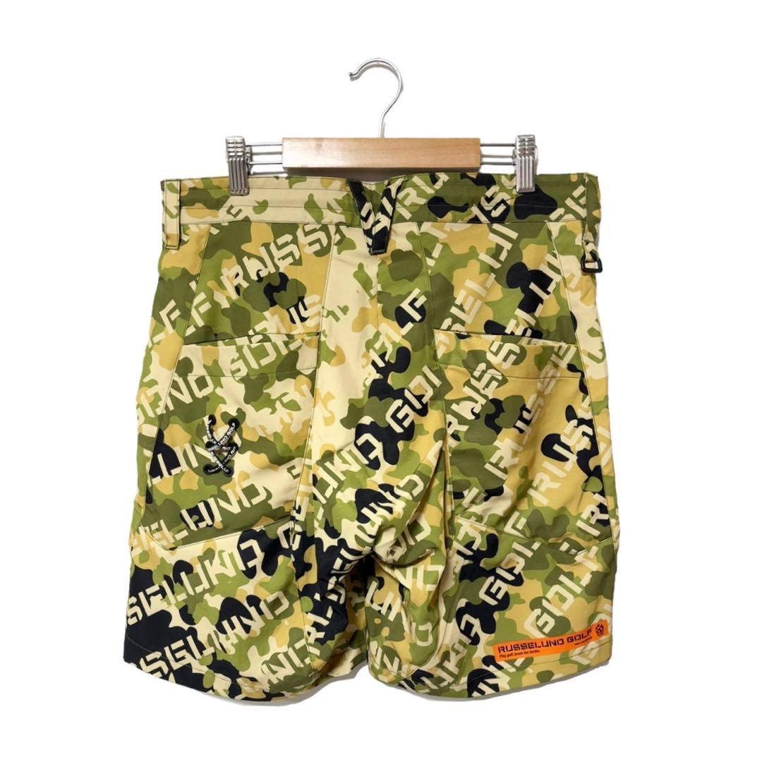 新品 ラッセルノ ゴルフ メッシュ ポケット ショーツ カーキ カモ XL 6