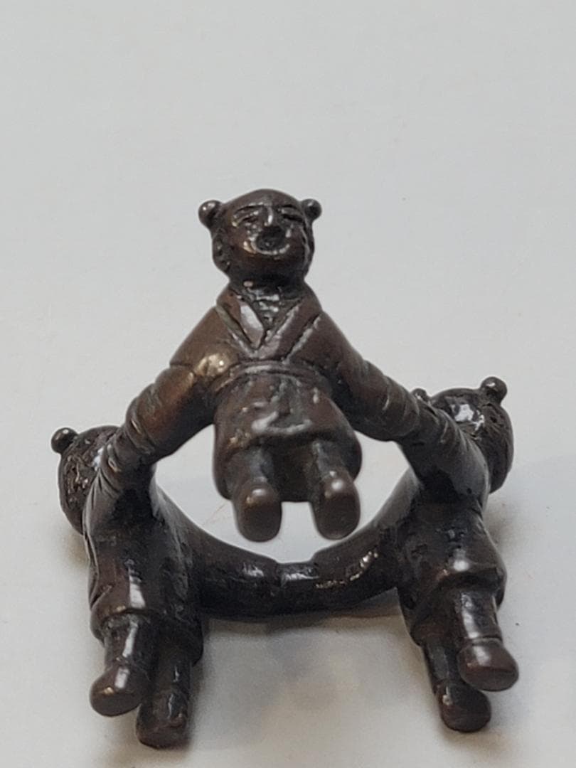 茶道具 古銅 三唐子 蓋置 骨董品 古美術