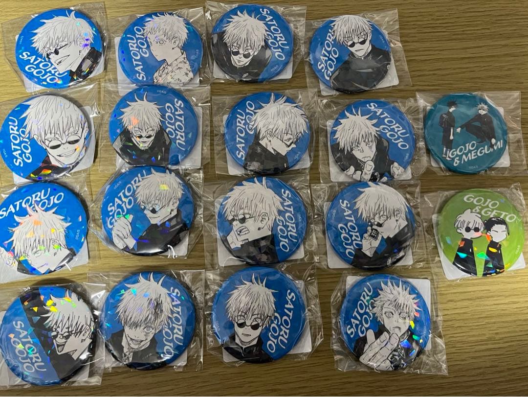 呪術廻戦　五条悟　オールスター缶バッジ　コンプリートセット