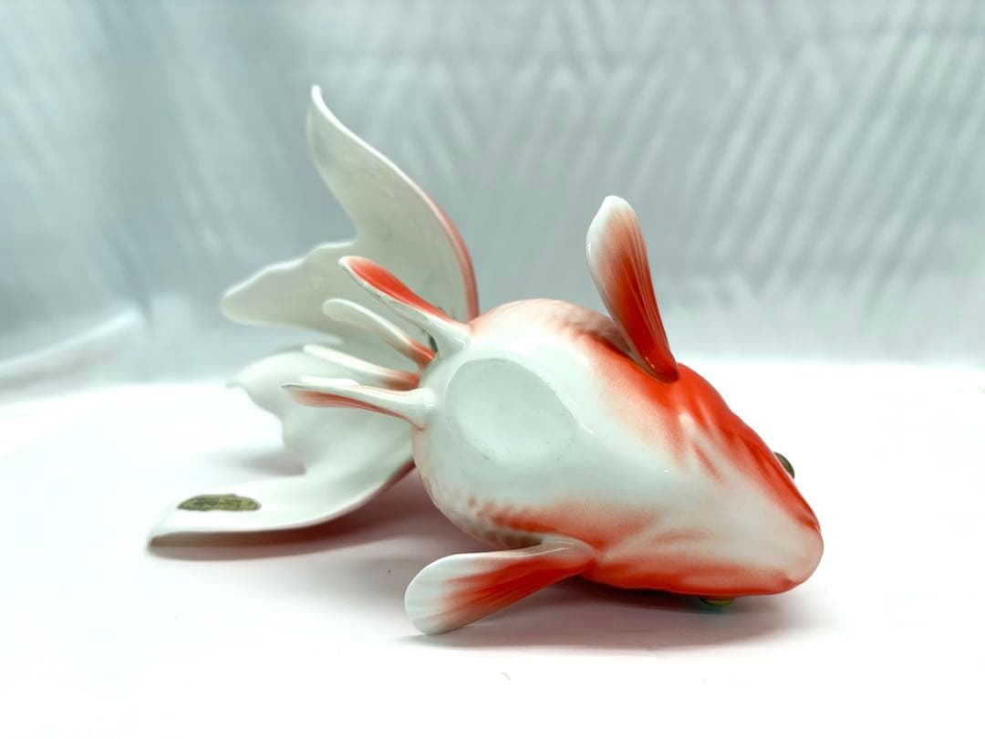 希少 オールドノリタケ 金魚 大 ボーンチャイナ 置物