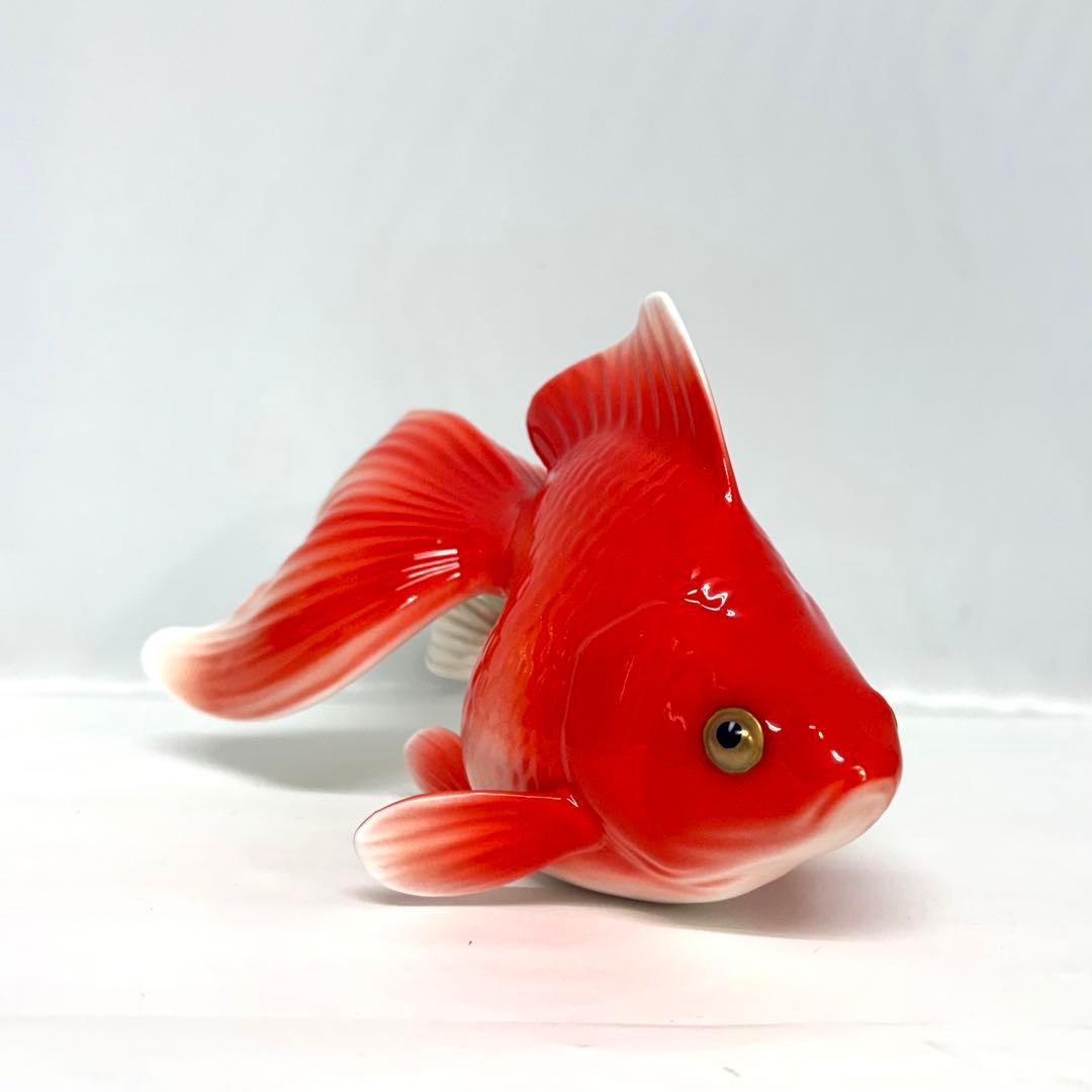 希少 オールドノリタケ 金魚 大 ボーンチャイナ 置物