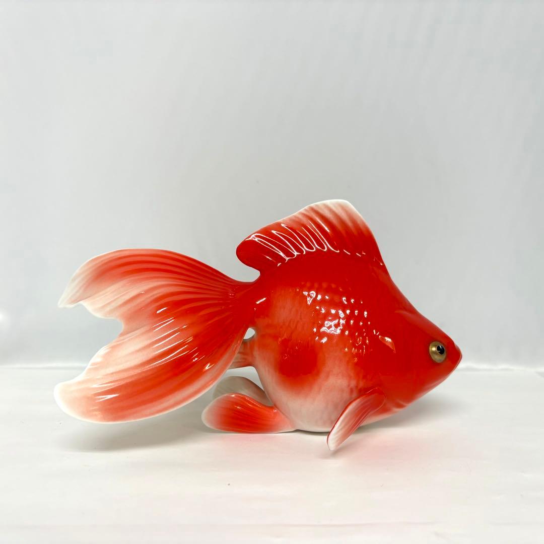 希少 オールドノリタケ 金魚 大 ボーンチャイナ 置物