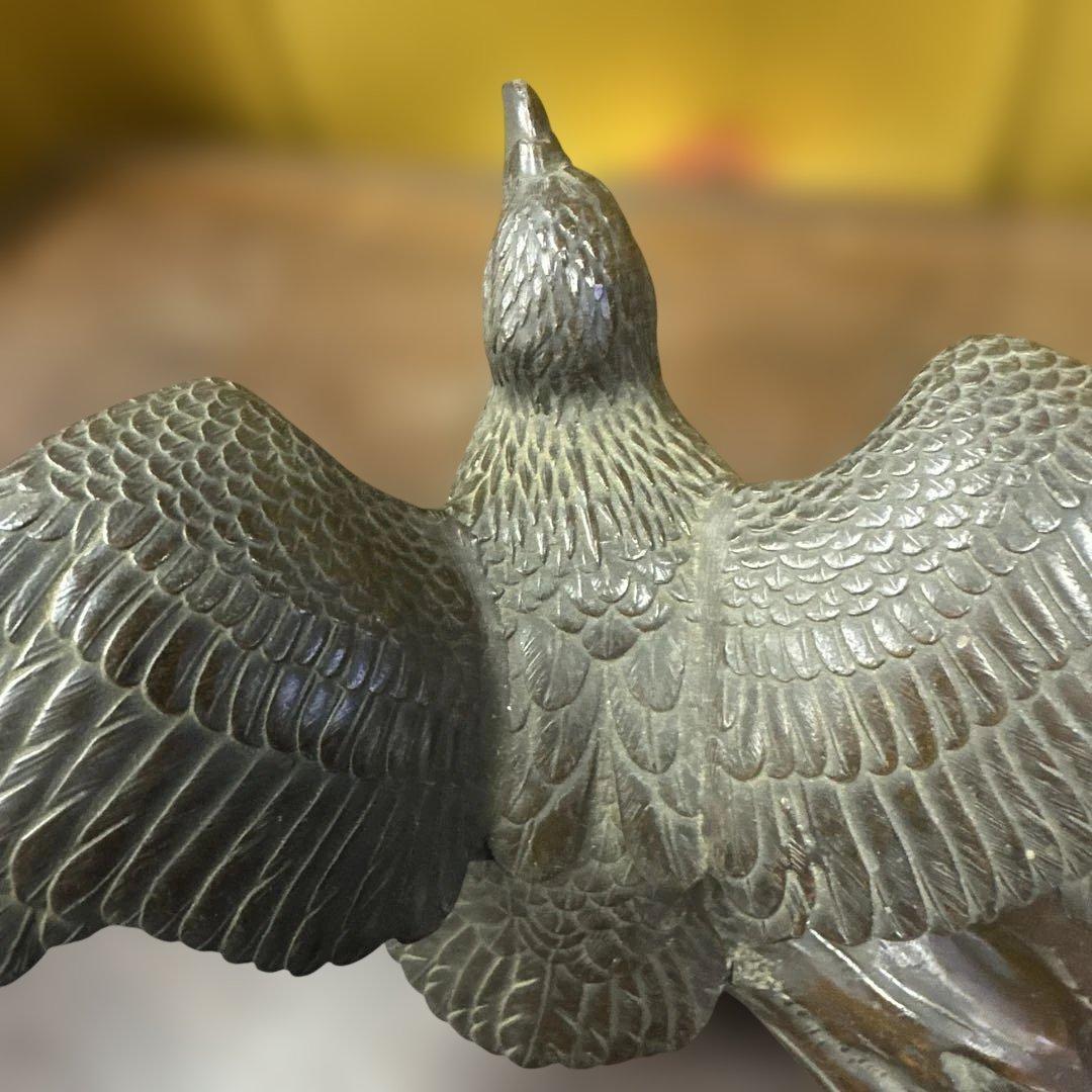 金工，锡製，ヴィンテージ 鷹 オブジェ 置物 インテリア