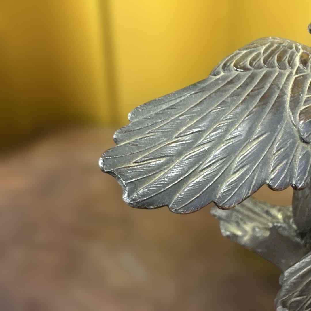 金工，锡製，ヴィンテージ 鷹 オブジェ 置物 インテリア